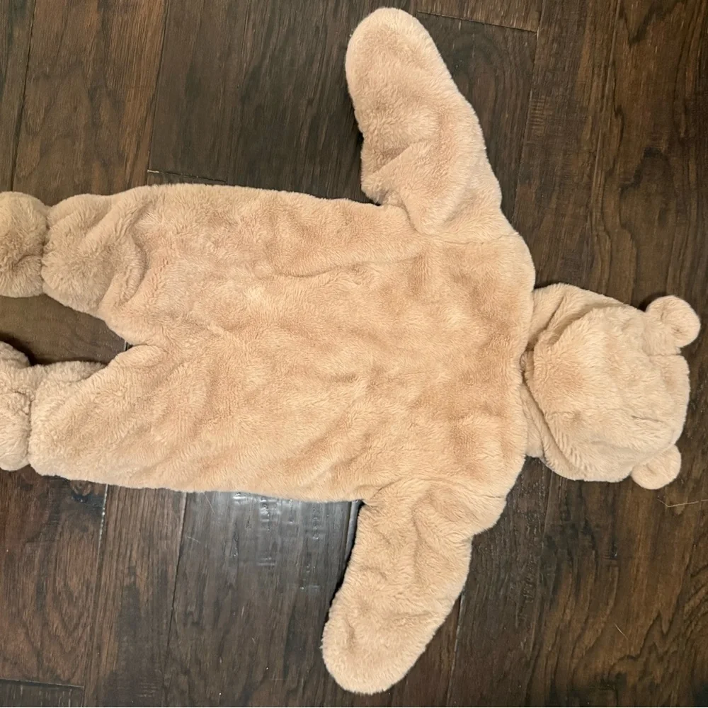 Cozy Tan Bear Onesie for Baby